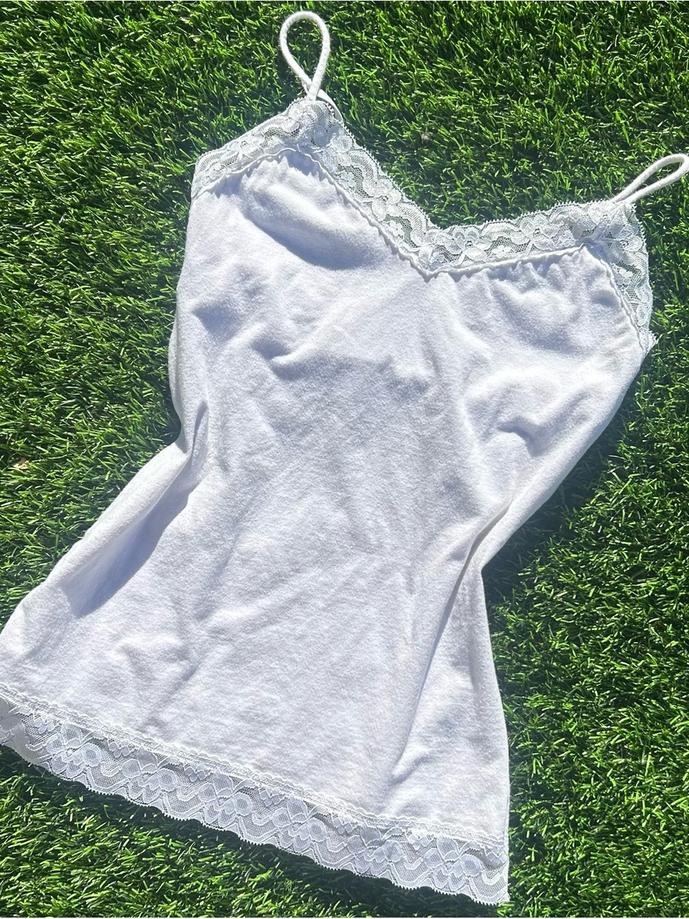 White Lace-Trim Camisole Top - Women